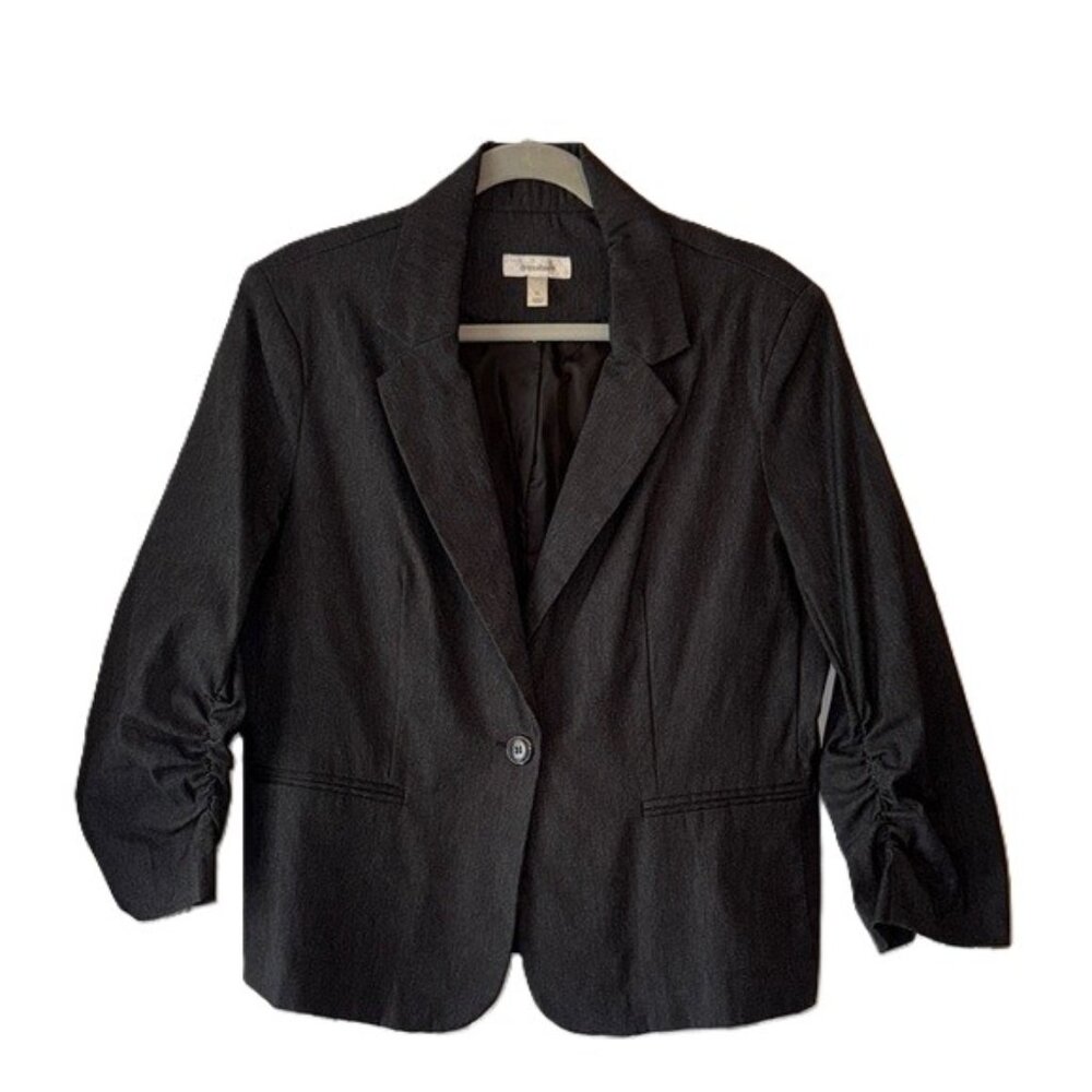 Dress Barn Women's Charcoal Gray Blazer Jacket Size XL